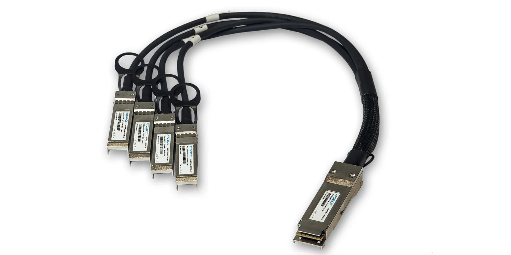 Allied Telesis AT-QSFP-4SFP10G-3CU 40G QSFP+ to 4x10G SFP+ 3m breakout cable 10+ (each) # 394090