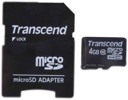 Transcend 4GB microSDHC Class 10 Memory Card 397880
