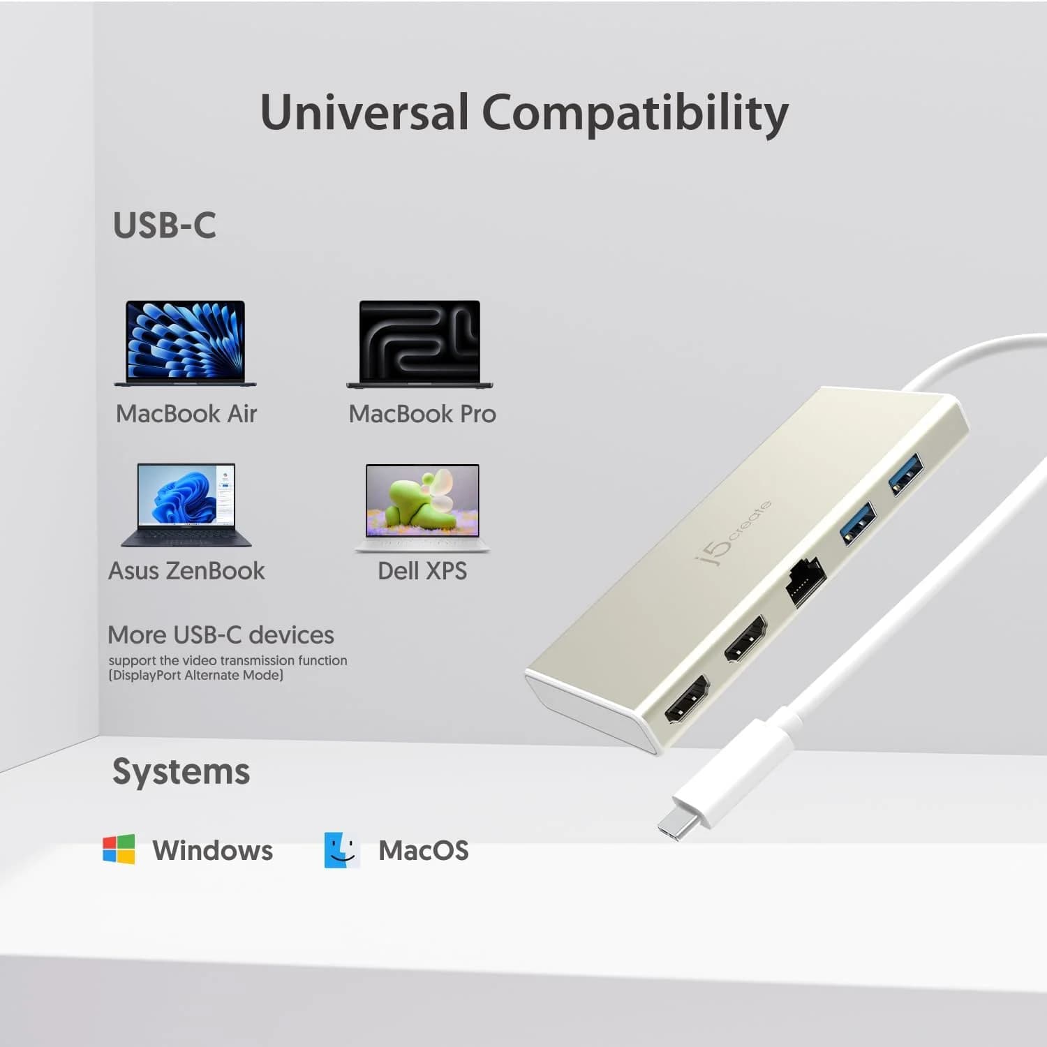 J5create USB-C Mini Docking Station with Power Delivery 473959