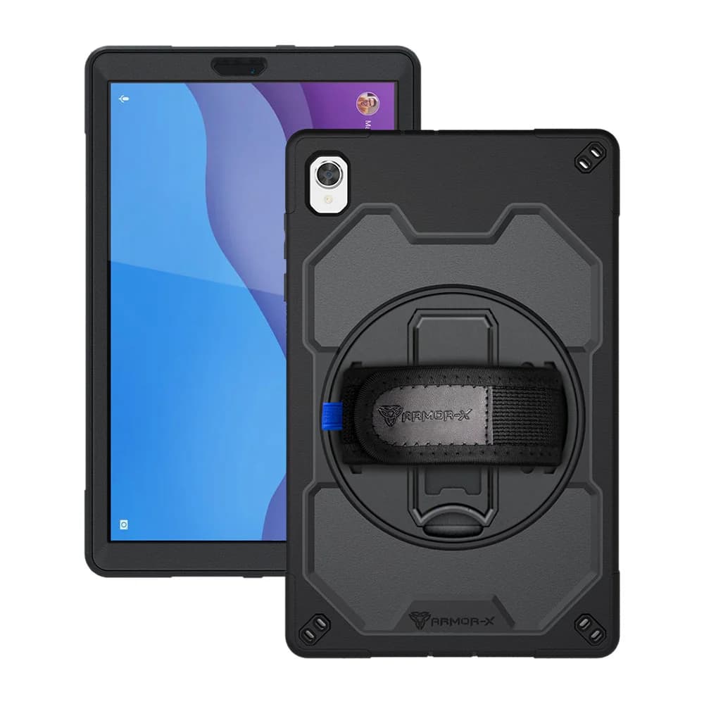 Armor-X Rainproof Military Grade Rugged Case with Handstrap & Kick-stand for Lenovo Tab M10 HD 2nd Gen 474371