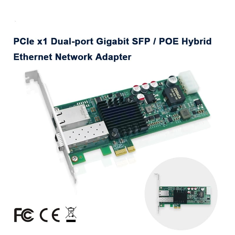 LR-Link LRES4004TF-POE PCIe x1 network card# 489175