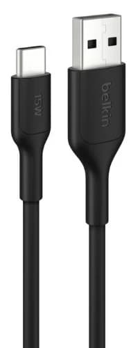 Belkin BoostCharge USB-A to USB-C Cable 15W- 2m - Black 508359