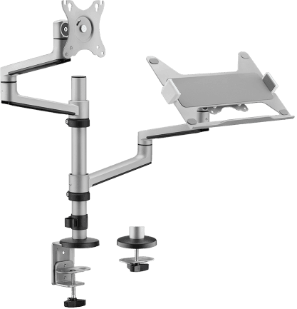 Brateck Brateck 17"-32" Dual Arm Premium Articulating Monitor Arm & PC Tray AF1028