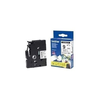 Brother Brother TZe-FX221 9mm x 8m Black on White Flexi ID Tape TZEFX221