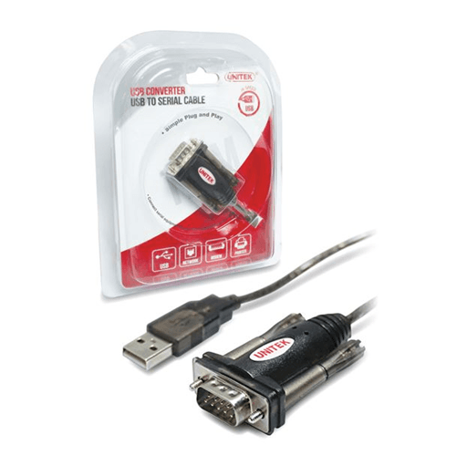 Unspecified Unitek USB 2.0 Type A (M) to Serial RS232 (M) Mini Adapter 1.5m CA1018C