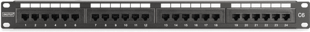 Digitus Digitus 24-Port CAT6 19" Patch Panel - Unshielded Class E CA9435B
