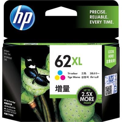 HP HP 62XL Tri-Colour High Yield Ink Cartridge C2P07AA