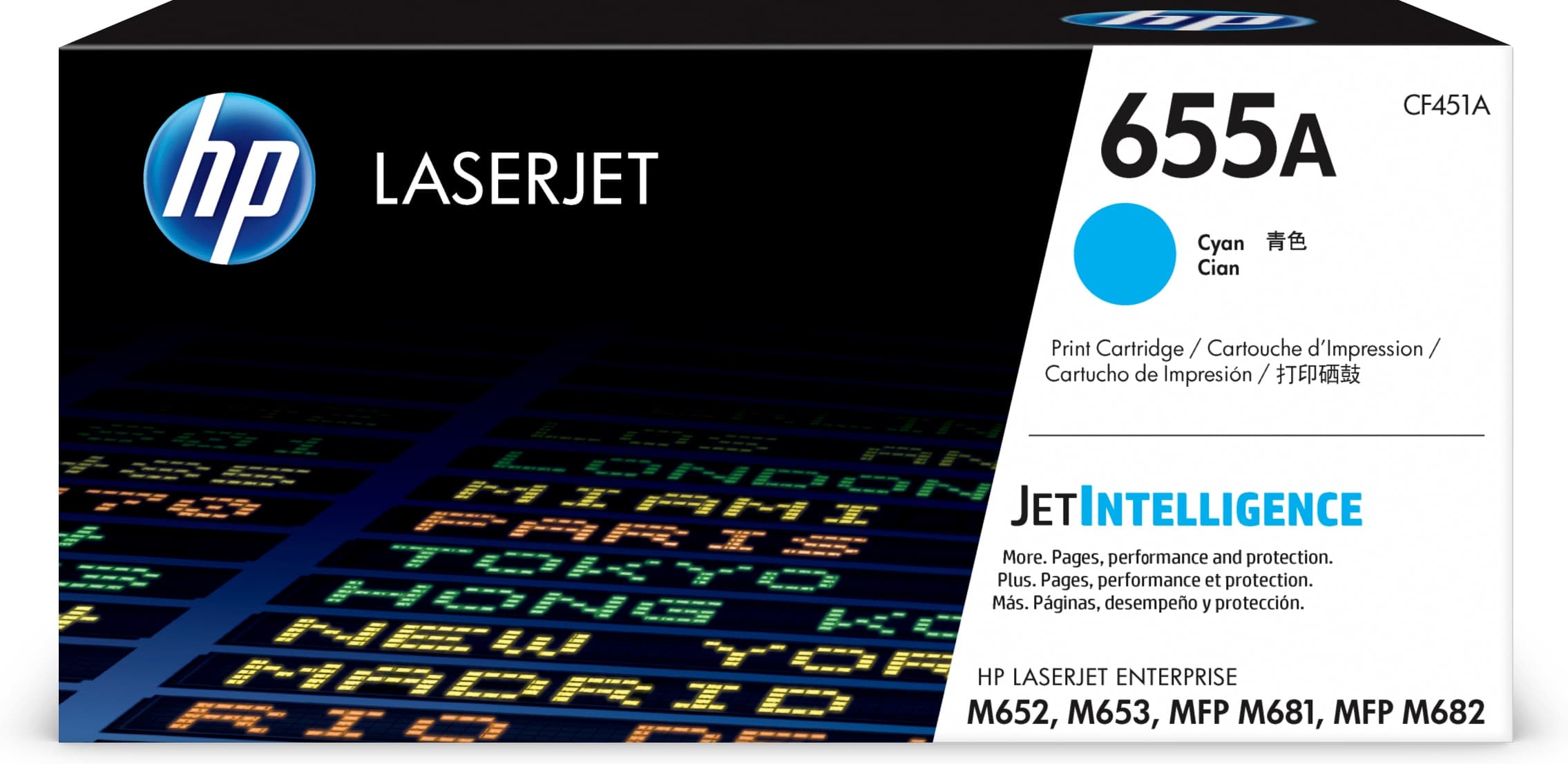 HP HP 655A Cyan Original LaserJet Toner Cartridge CF451A