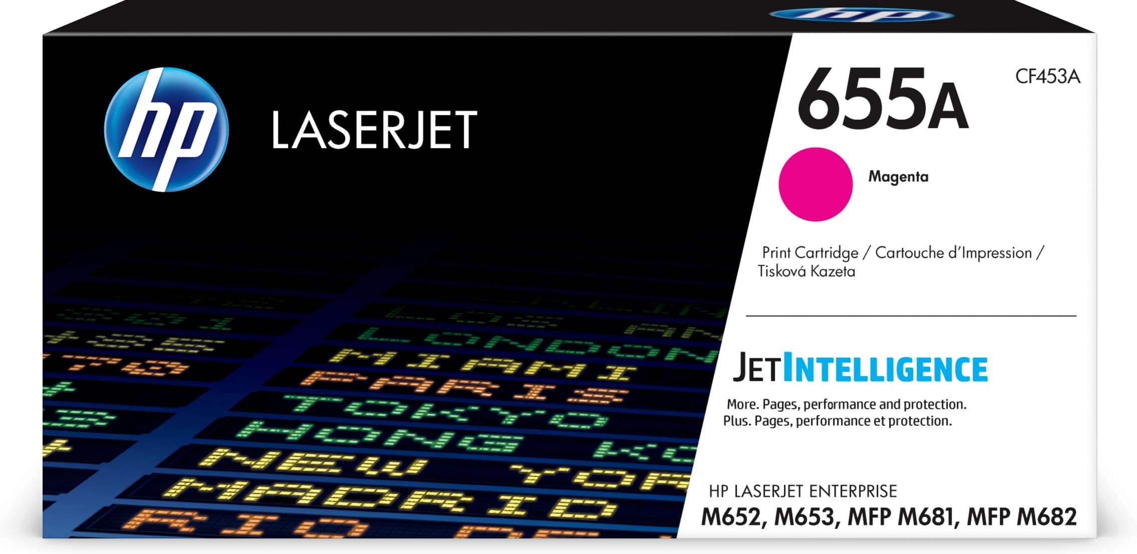 HP HP 655A Magenta Original LaserJet Toner Cartridge CF453A