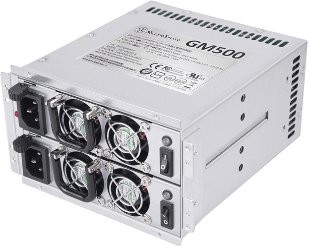 SilverStone Silverstone GM500-S 500W+500W mini redundant Silver PSU HW7669S