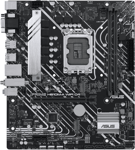 ASUS Asus Prime H610M-A WIFI D4 mATX LGA1700 Motherboard MAI699