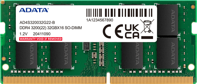 Adata ADATA 16GB DDR4-3200 2048x8 SODIMM Lifetime wty NB2428