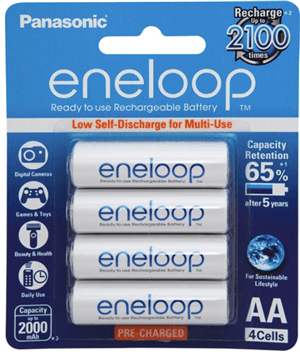 Panasonic Panasonic Eneloop AA 2000mAh Rechargeable Batteries 4 Pack PA4202