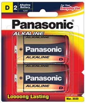 Panasonic Panasonic D Alkaline Battery 2 Pack PA4538