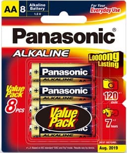 Panasonic Panasonic AA Alkaline Battery 8 Pack PA4544