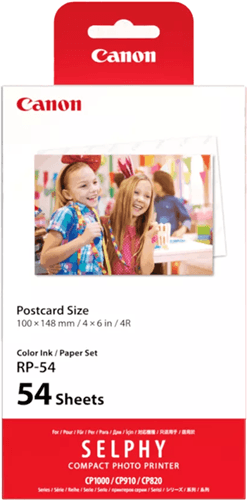 Canon Canon RP54 Selphy 6x4 Photo Paper & Ink Kit - 54 Sheets RP54