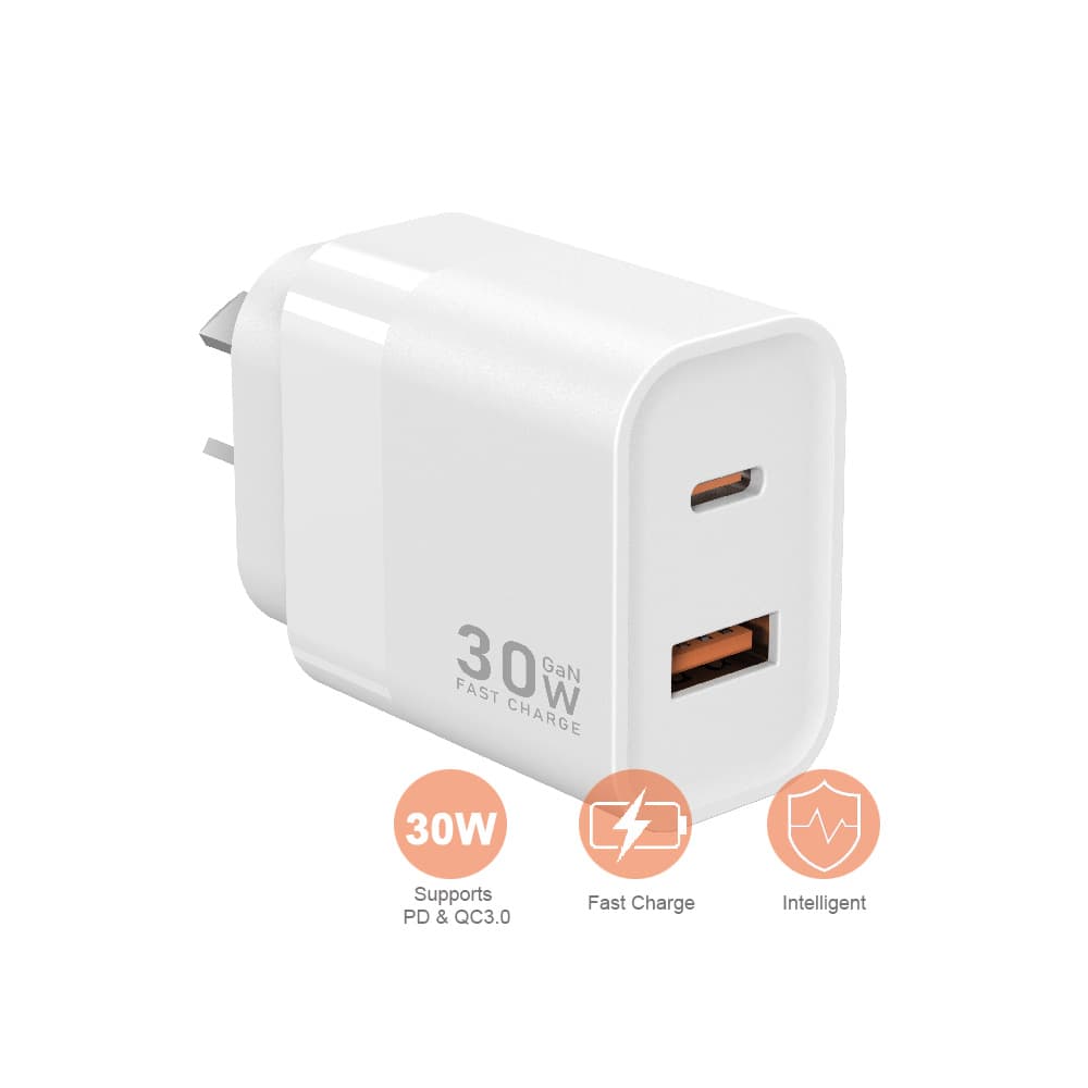 Sansai Sansai USB A+C WALL Charger- 30W HW-333D