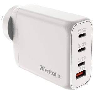 Verbatim Verbatim 100W GaN Charger with 3x USB-C and 1x USB-A VCA1253