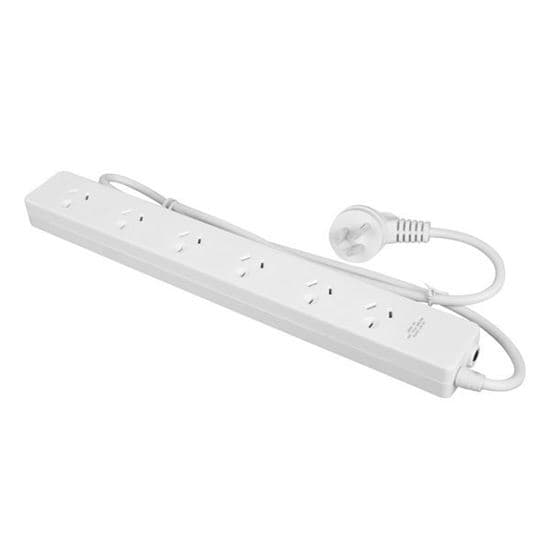 Dynamix DYNAMIX 6-Way Powerboard. 2x Ports Double Spaced with 0.9m Power Cord. A16