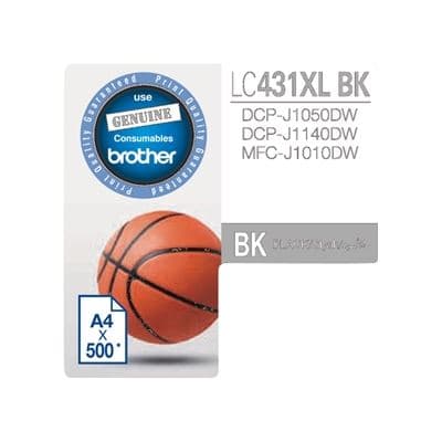 Brother Brother LC431XLBK Black HY Ink B431XLB