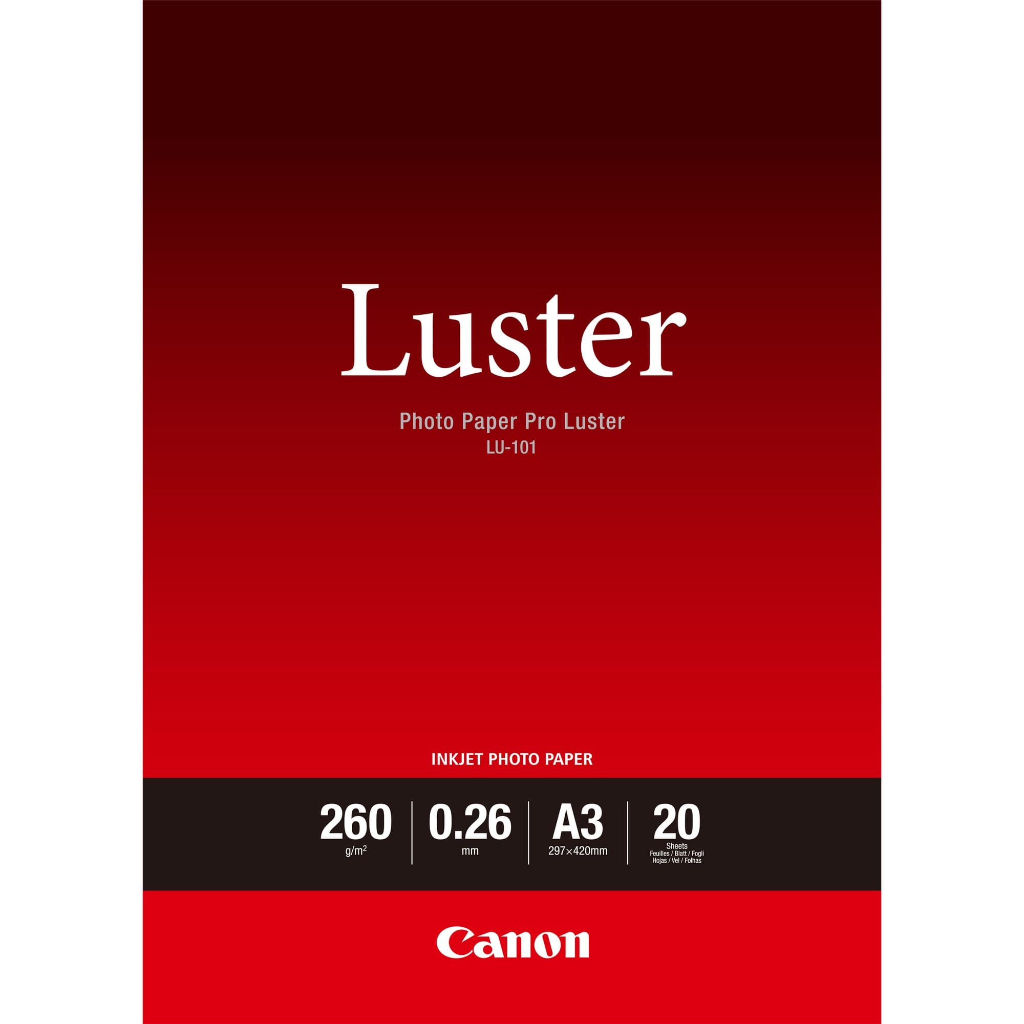 Canon Canon Luster PhotoPaperA3-20pk CLU101A3
