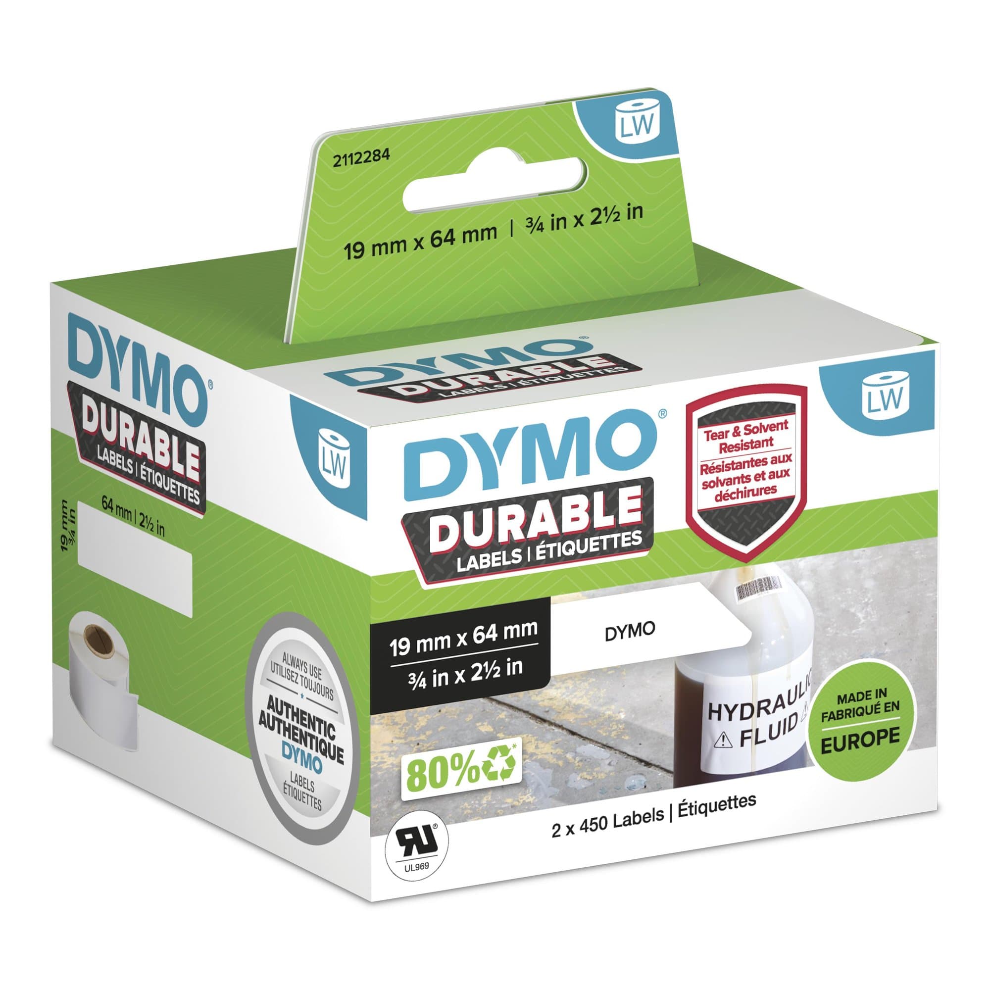 Dymo DY LW Dur MP Label 19x64mm NP DY2112284