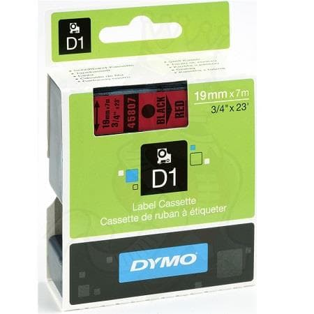 Dymo Dymo Blk on Red 19mmx7m Tape DYS0720870