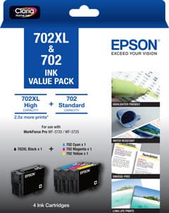 Epson Epson 702XL 4 Col Ink Pack E702XLVP