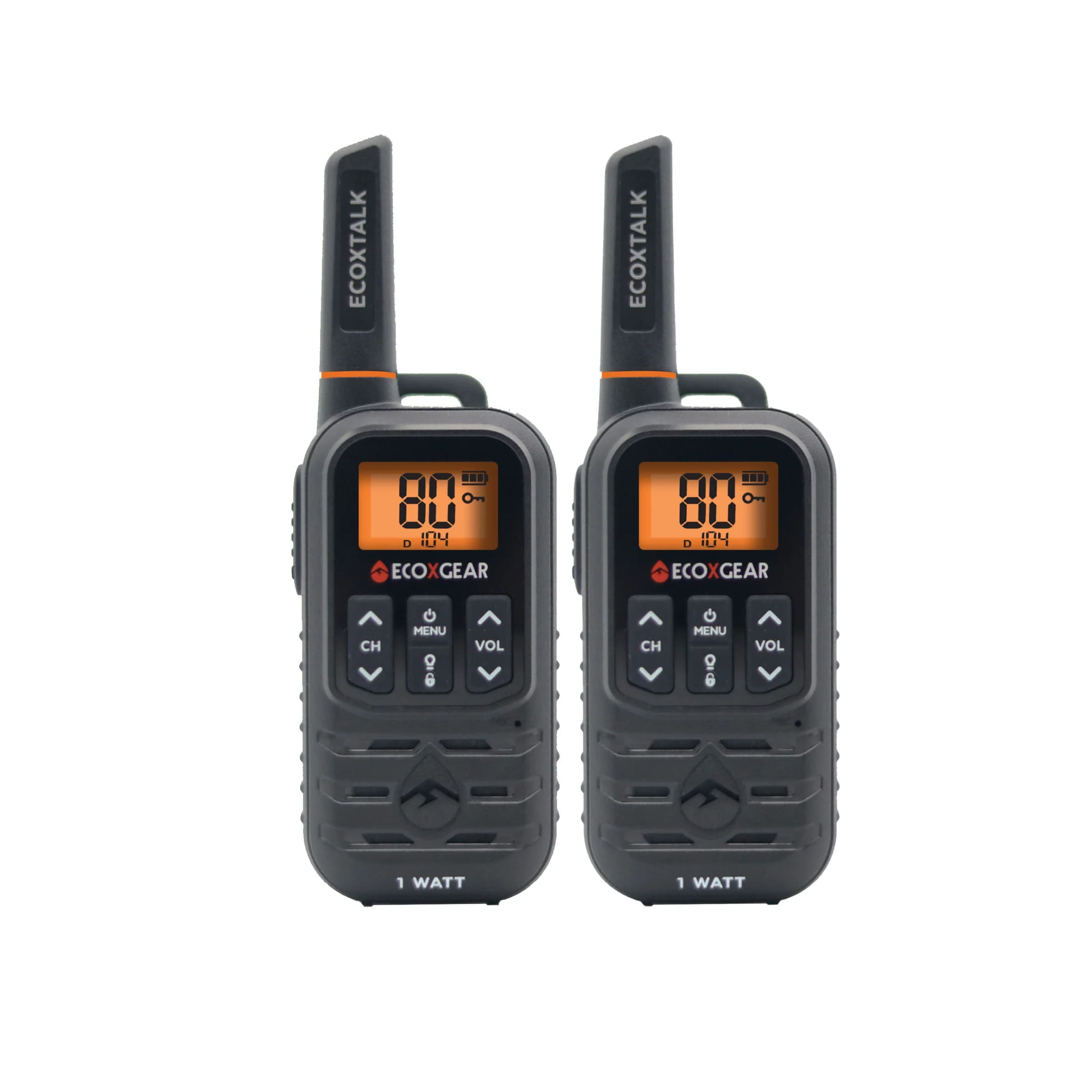 Ecoxgear EcoX UHF 1W 2 Pk Black ECXG1102
