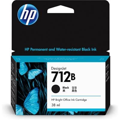 HP HP #712 38ml  Blk Cart 3ED28A HI712B