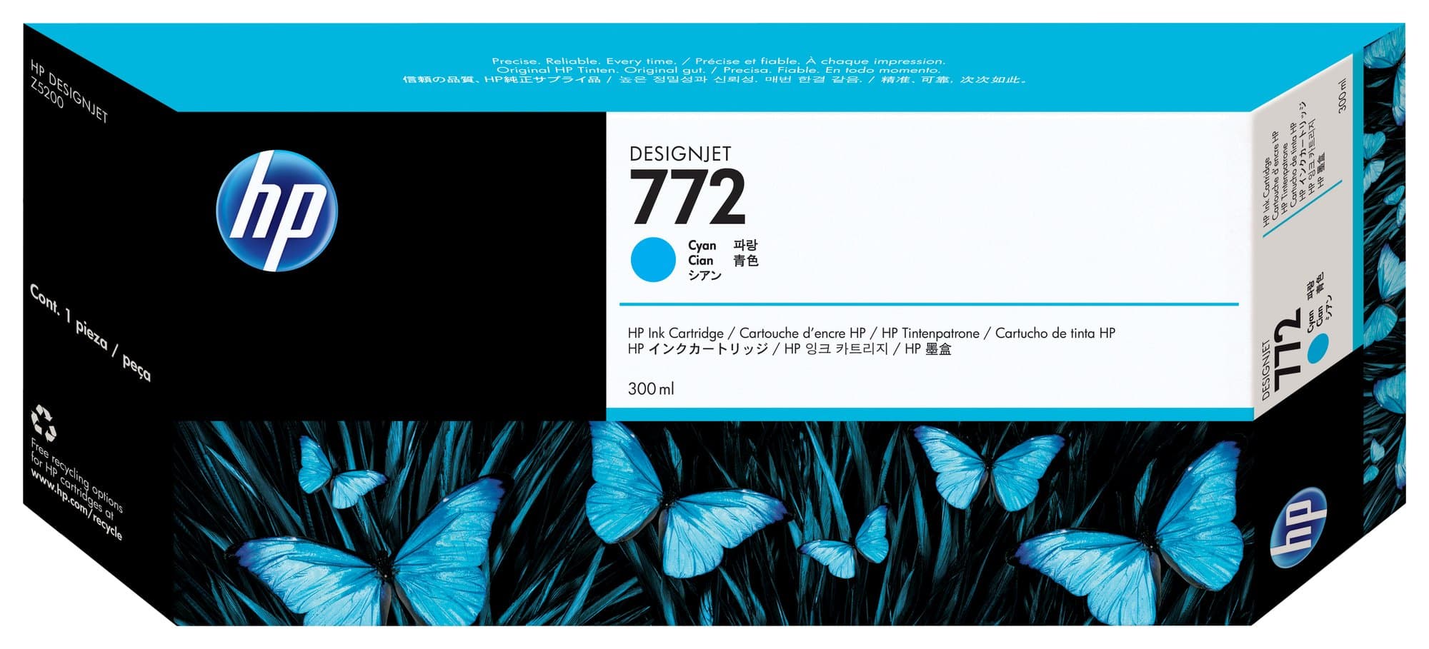 HP HP #772 300ml Cyan Ink CN636A HI772C