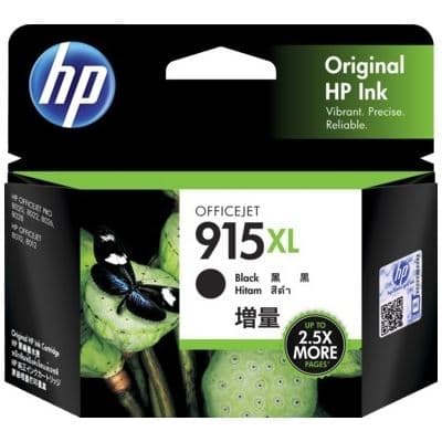 HP HP915XL Blk Orignl Ink 3YM22AA HI915BXL