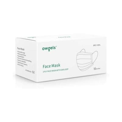 Owgels Science and technology company LTD 3 PLY Face Mask 50pk OWGELS MOFMBOX50