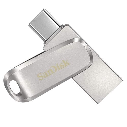 SanDisk Sandisk Ultra Dual Drive Luxe SDDDC4 32GB USB Type C Metal USB3.1/Type C Reversible Connector Swivel Design Type-C Enabled Devices 5Y SDDDC4-032G-G46