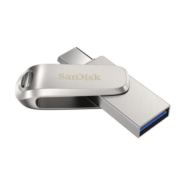 SanDisk Sandisk Ultra Dual Drive Luxe SDDDC4 128GB USB Type C Metal USB3.1/Type C Reversible Connector Swivel Design Type-C Enabled Devices 5Y SDDDC4-128G-G46