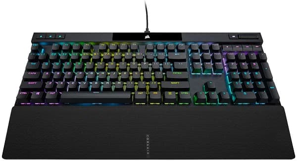 Corsair Corsair K70 RGB Pro Mechanical Gaming Keyboard Backlit RGB LED Cherry Mx Speed Silver Black Black Pbt Keycaps CH-9109414-NA