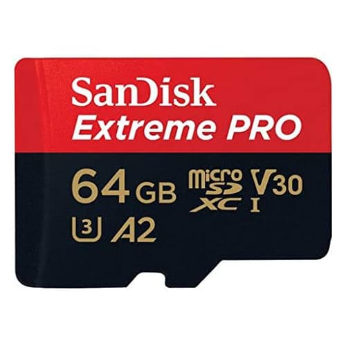 SanDisk Sandisk Extreme Pro Microsdxc Sqxcu 64GB V30 U3 C10 A2 Uhs-I 200MB/S R 90MB/S W 4X6 Sd Adaptor Lifetime Limited SDSQXCU-064G-GN6MA