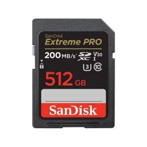 SanDisk Sandisk Extreme Pro Sdxc, Sdxxd 512GB, V30, U3, C10, Uhs-I, 200MB/S R, 140MB/S W, 4X6, Lifetime Limited SDSDXXD-512G-GN4IN
