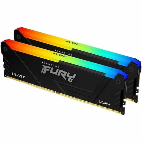 Kingston Kingston 32GB 3200MHZ DDR4 CL16 Dimm (Kit of 2) Fury Beast RGB KF432C16BB12AK2/32_
