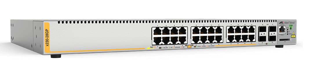 Allied Telesis Allied Telesis X230-28GP-40 L2+ Giga Switch, 24X 10/100/1000-T POE+, 4X SFP Ports, 1 X Fixed PSU, Au Power Cord AT-X230-28GP-40