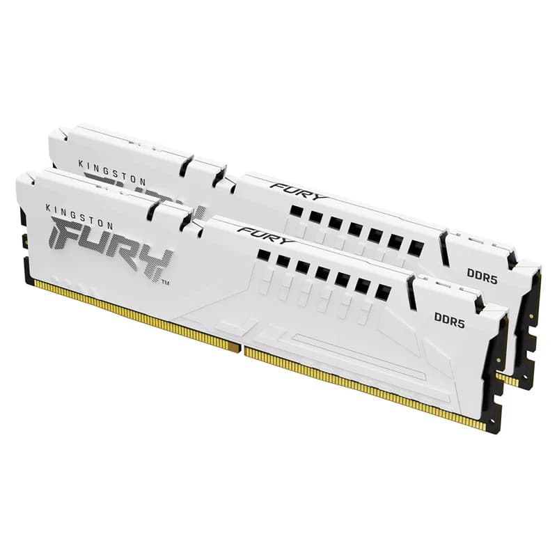 Kingston Kingston 32GB 6000MT/S DDR5 CL36 Dimm (Kit of 2) Fury Beast White Expo KF560C36BWE2K2-32