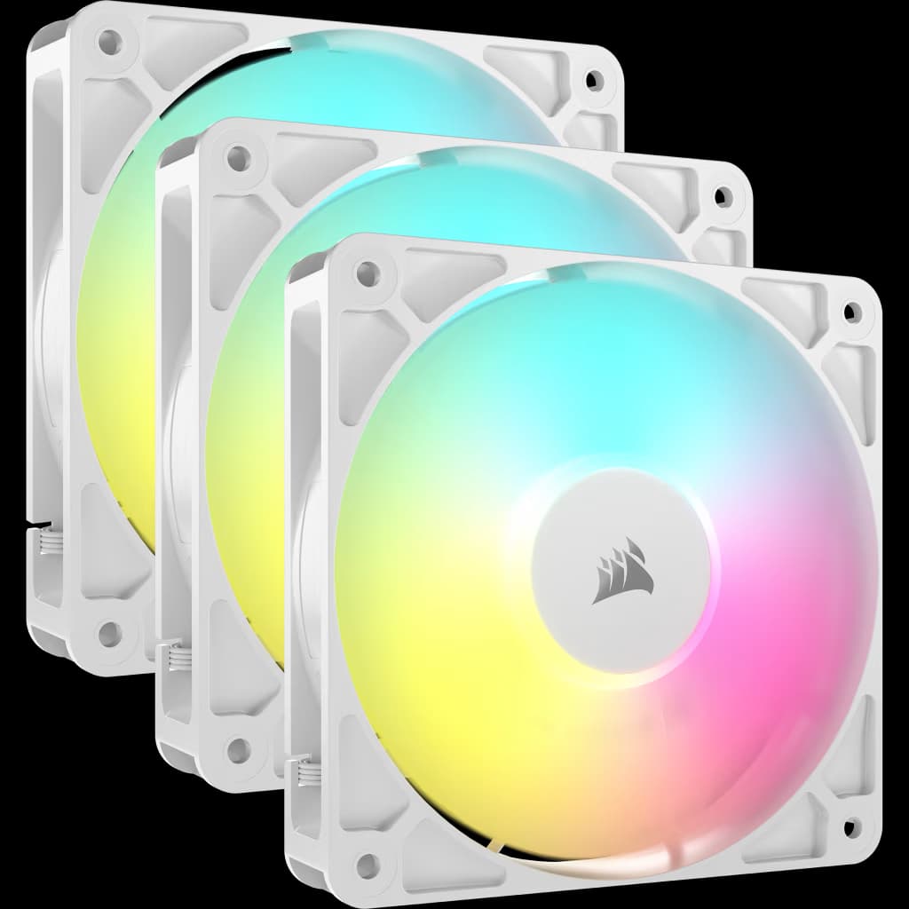 Corsair Corsair RS120 ARGB White, 120MM ARGB Fan, Triple Pack CO-9050185-WW