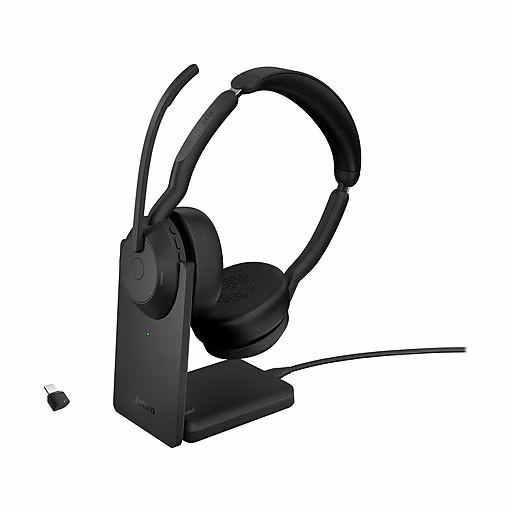 Evolve2 55 Stereo Wireless (Bluetooth) Headset MS USB-C . Includes Link 380 and Charging Stand Jabra — view 2