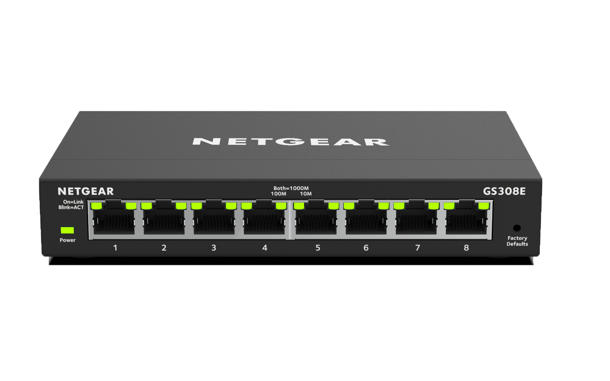 NETGEAR GS308E-100AUS 8-Port Gigabit PoE Smart Switch Desktop or Wall Mount Fanless for Silent Operation NETGEAR — view 2