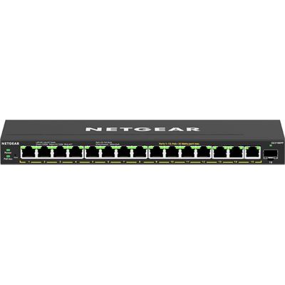 16-Port Gigabit Ethernet Smart Switch 16 x PoE+ ports 231W Total PoE NETGEAR — view 1