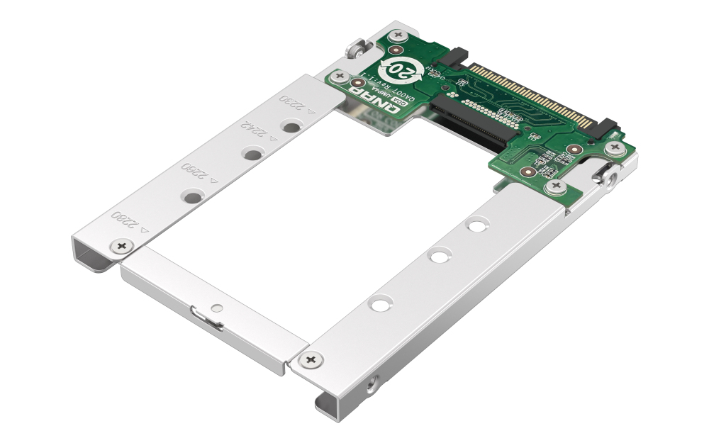 QNAP QDA-UMP4A M.2 PCIe NVMe SSD to 2.5-inch U.2 SSD adapter QNAP — view 1