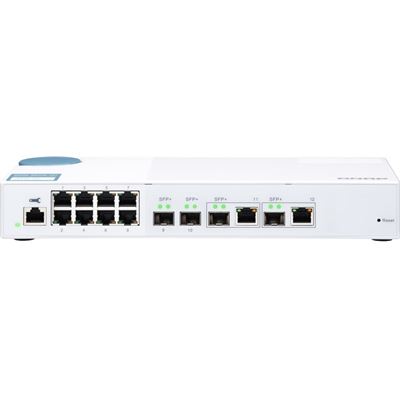 QNAP QSW-M408-2C 10Gb Ethernet Switch 8x 1Gbps 2x 10GigE SFP+/NBASE-T Combo 2x 10GigE SFP+ QNAP — view 2