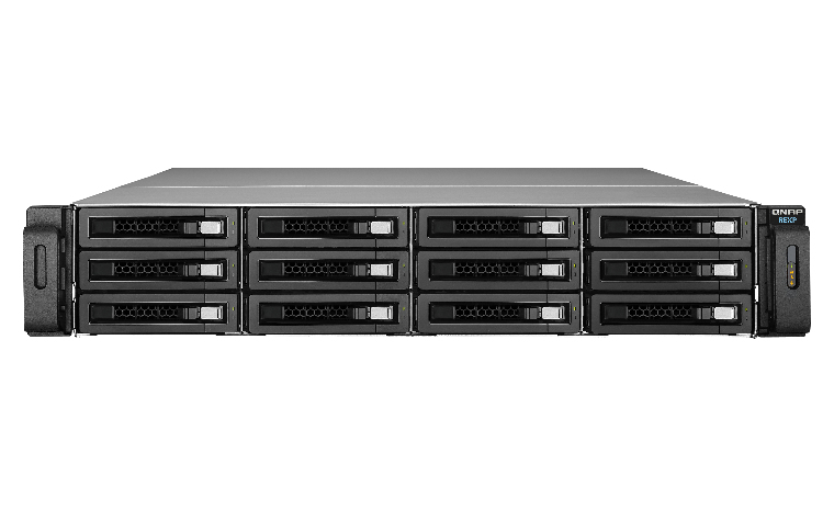 QNAP REXP-1220U-RP 2U 12-bay RAID expansion enclosure with rail kit included QNAP — view 2