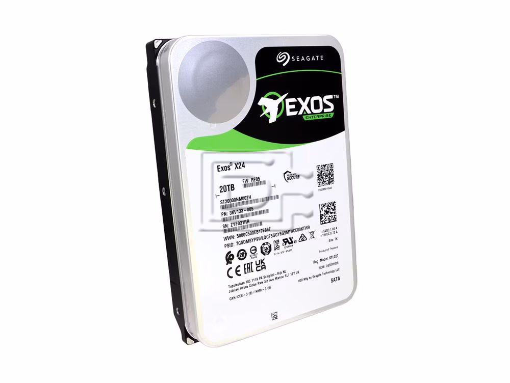 Exos X24 20TB Enterprise HDD CMR SATA 3.5 Inch Seagate — view 1