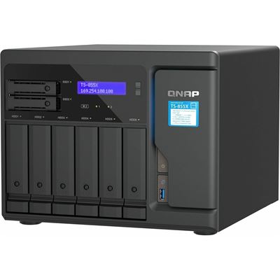 8-Bay NAS 8-core 2.8GHz 10GbE and 2.5GbE LAN 8G RAM QNAP — view 2